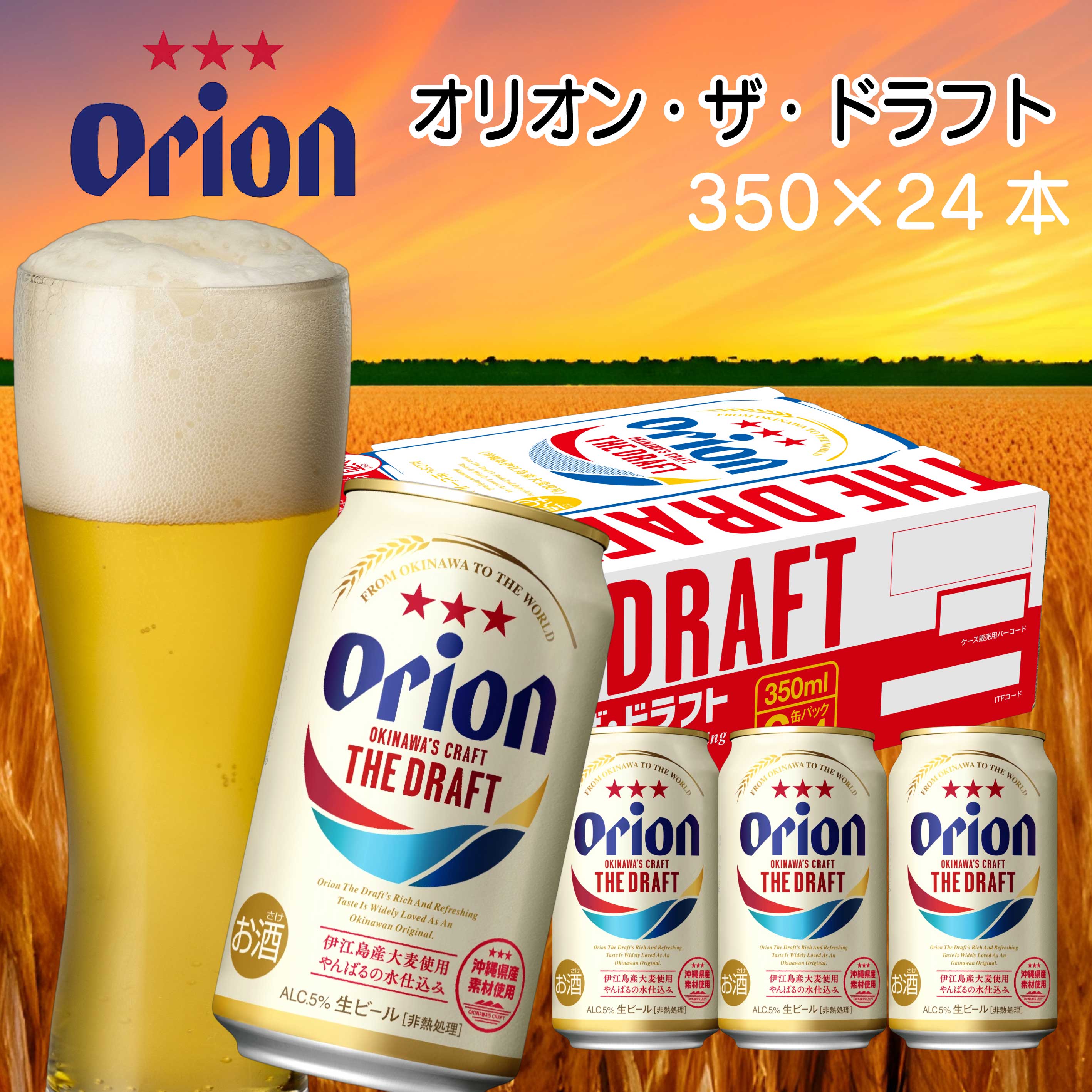 オリオンビール ザ・ドラフト(350ml×24本) オリオン orion オリオンビール お酒 ドラフト 沖縄ビール ビール 地ビール 沖縄 ふるさと納税