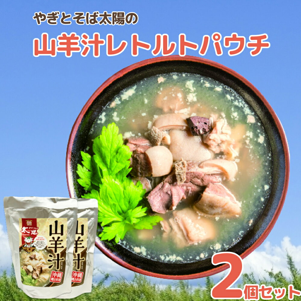 やぎとそば太陽の山羊汁レトルトパウチ 2個セット やぎ 山羊汁 郷土料理 レトルト 沖縄 ふるさと納税