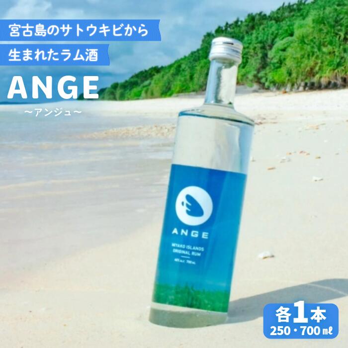 【ふるさと納税】宮古島のサトウキビから生まれたラム酒「ANGE(アンジュ)」250ml・700ml(各1本)(DT04)