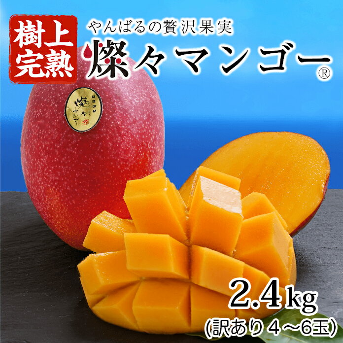 【ふるさと納税】【先行予約/6-8月発送】【樹上完熟】燦々マンゴー【訳あり品2.4Kg（4～6玉）】のサムネイル