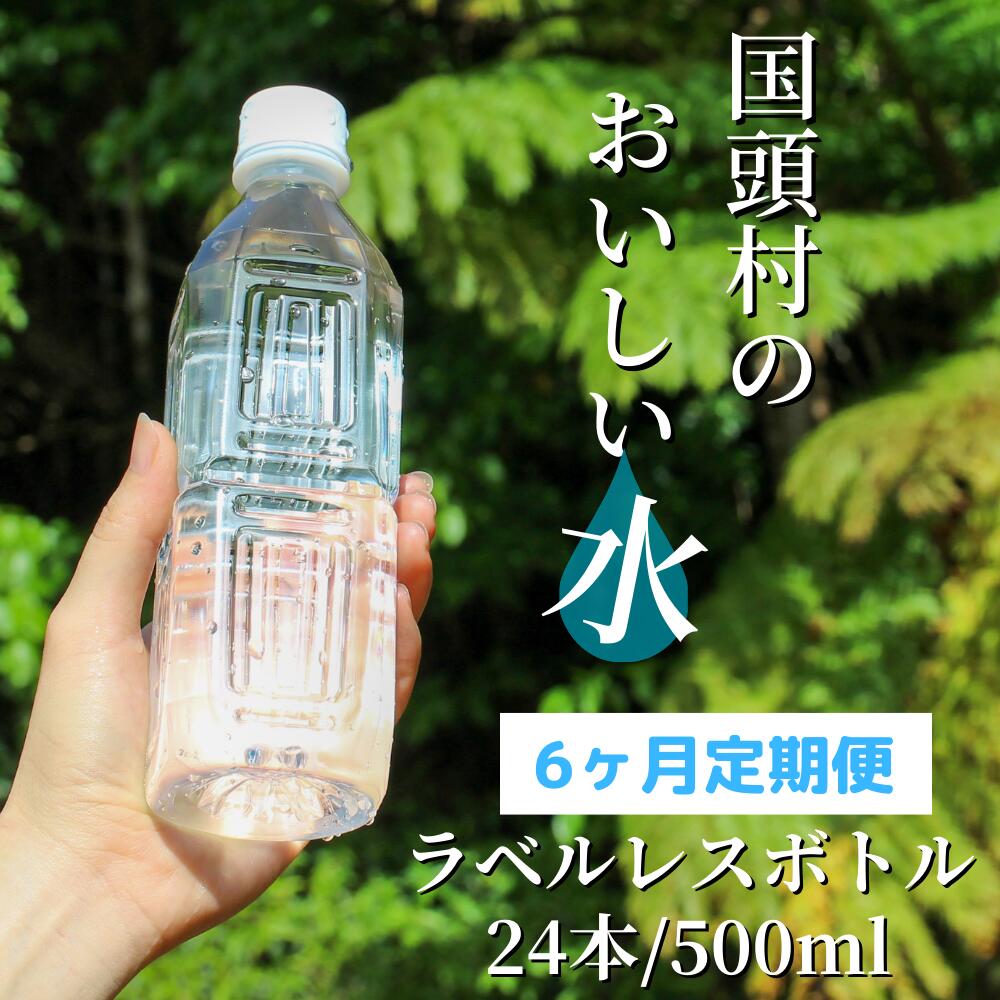 【ふるさと納税】【6ヶ月定期便】国頭村のおいしい水　ラベルレスボトル 500ml　24本