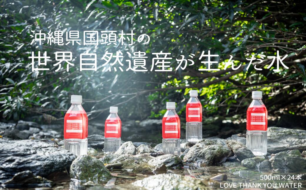 1位! 口コミ数「0件」評価「0」【12ヶ月定期便】国頭村への愛と感謝を注ぎ込んだお水「LOVE THANK YOU water（ラブサンキューウォーター）」500ml 24･･･ 