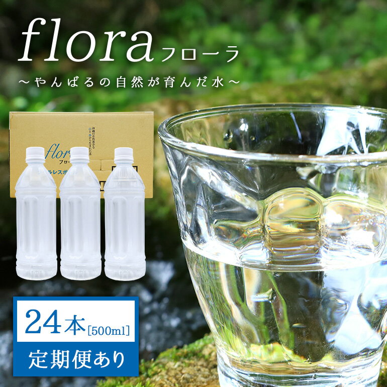 楽天沖縄県国頭村【ふるさと納税】 やんばるの水 フローラ 500ml 24本 選べる 定期便 3ヶ月 6ヶ月 12ヶ月 ソフトドリンク 飲料水 ミネラルウォーター 防災 キャンプ アウトドア 送料無料 軟水