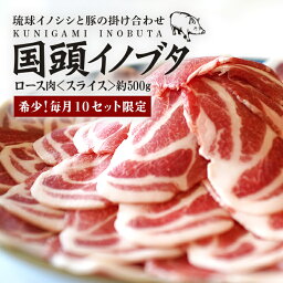 【ふるさと納税】 【毎月10セット限定】 国頭イノブタ ロース肉 スライス 500g 猪豚 薄切り うす切り 豚肉 豚ロース 国産 冷凍 しゃぶしゃぶ 猪肉 いのしし肉 イノシシ肉