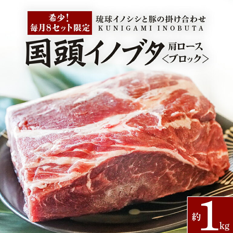 【ふるさと納税】 【毎月8セット限定】 国頭イノブタ 肩ロース ブロック 1kg 猪豚 ブロック肉 豚肩ロース 豚肉 国産 冷凍 しゃぶしゃぶ 猪肉 いのしし肉 イノシシ肉のサムネイル