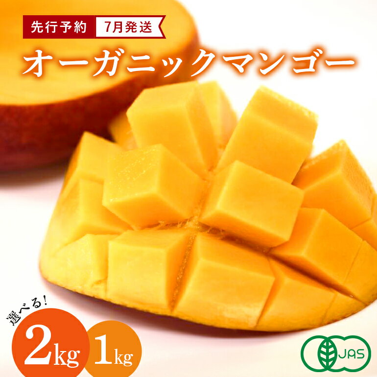 【ふるさと納税】【有機JAS認証】オーガニックマンゴー2kg（4～5玉）【2023年7月発送】先行予約のサムネイル