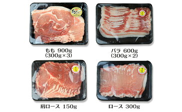 【ふるさと納税】あぐー豚肉しゃぶしゃぶDセット(1,950g)