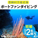 ・ふるさと納税よくある質問はこちら ・寄付申込みのキャンセル、返礼品の変更・返品はできません。あらかじめご了承ください。 ・ご要望を備考に記載頂いてもこちらでは対応いたしかねますので、何卒ご了承くださいませ。 ・寄付回数の制限は設けておりません。寄付をいただく度にお届けいたします。 商品概要 沖縄本島恩納村万座エリア 美しい海岸線と豪華なリゾートホテル、ゆったりとした空気が流れている万座周辺には、個性的なダイビングスポットが揃っています。 ドロップオフ（崖）、クレバス（溝）、トンネル、アーチ、ホール、ドーム等の地形ダイビングが魅力！ どのスポットも魚が多く透明度もいい上にダイビングスポットまでのボート移動時間が短く（5～15分）船酔いが心配な方も安心。 また1DIVEごと港（店舗）に戻ってこれるので温かいシャワーを浴びたり、休憩は陸上でゆっくり、初心者から上級者まで楽しめる人気エリアです！！ ★初級（OWD）コースと中級（AOW）コースについて 当店のファンダイビングは初級（OWD）と中級（AOW）で料金を分けております（初級コースを料金高く設定） 理由としてサンゴや海洋生物等の「持続可能な環境を守るため」と「参加者に寄り添いニーズに応えるため」です。 初級コース：主にオープンウォーターダイバー（OWD）や中性浮力等のダイビングスキルが未熟でインストラクターのサポートを強く望む方が対象となります。最大水深も18m基準。 中級コース：主にアドバンス（AOW）以上のダイバーで中性浮力等のダイビングスキルを実践でき、インストラクターがガイドに専念できるレベルを想定。最大水深30mを基準。 ■参加条件：ダイビングライセンス（Cカード）所持者で健康な方 ※健康な方とは指定の病歴書の該当項目がない方。該当項目がある際は医師によるダイビング許可診断書（1年以内発行）をご提示いただきます。また65歳以上の方はダイビング許可診断書を必ずご提示いただきます。 ■集合：8時15分または12時45分　店舗集合 ■解散：集合から4時間30分後（潜水時間：約40分×2DIVE） ■含まれるもの：ダイビングガイド、タンク、ウエイト、ボート乗船、保険、個室温水シャワー兼更衣室 ■含まれないもの：器材レンタル代、1名様のみでの実施時（マンツーマン）はシングルチャージ3,000円/1DIVE、昼食 ■持ち物：Cカード、ログブック、タオル、水着、お持ちのダイビング器材 事業者名：沖縄ダイビングサービスLagoon 連絡先：098-966-2818 関連キーワード：券 チケット ダイビング 体験 アクティビティ リゾート ふるさと納税 万座 恩納村 沖縄人気 おすすめ 送料無料 内容量・サイズ等 ファンダイビングプログラム（2ダイブ）×2名様または2日 【ご注意】 ---------------------------------------------------------------- ※当日、参加後にフライトがある方、アルコールの影響下にある方、 　妊娠中の方はご参加はお断りしております。 ※プログラムは完全予約制となります。 　ご予約状況によってはご希望に添えない場合がございますので、 　お早目のご予約をお勧めいたします。 ※荒天によるプログラム中止の際は、チケット使用期限の延長等で 　対応させていただきます。 ----------------------------------------------------------------- チケットの種類： 引き換えチケット　体験チケット　ダイビングチケット　シュノーケルチケット　スノーケルチケット　体験ダイビング　ファンダイビング　ダイビングライセンス　ダイビング講習 対象施設：沖縄ダイビングサービスラグーン　OKINAWADivingServiceLagoon 有効期限 チケット発行日より1年間有効 配送方法 常温 発送期日 ご入金から5日程度で郵送（レターパックライト） アレルギー 特定原材料等28品目は使用していません ※ 表示内容に関しては各事業者の指定に基づき掲載しており、一切の内容を保証するものではございません。 ※ ご不明の点がございましたら事業者まで直接お問い合わせ下さい。 事業者情報 事業者名 沖縄ダイビングサービスLagoon 連絡先 098-966-2818 営業時間 09：00-17：00 定休日 第2火曜日「ふるさと納税」寄付金は、下記の事業を推進する資金として活用してまいります。 （1）村におまかせ事業 （2）すべての子どもに笑顔と健康を支援する事業 （3）未来を担う人材育成事業 （4）自然景観・環境・地域振興に関する事業 （5）防災・安心安全整備に関する事業 （6）地域支援・福祉に関する事業