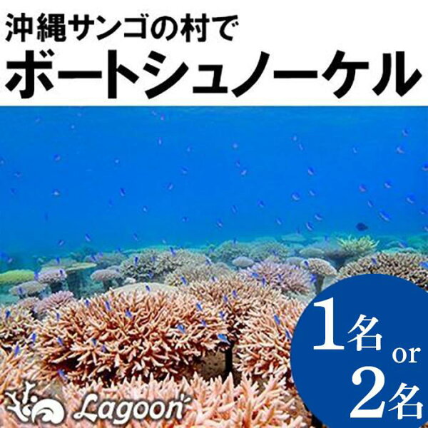 【ふるさと納税】チケット ボートシュノーケル「1名～2名」沖縄サンゴの村【恩納村ラグーン】 | 券 チケット ダイビング 体験 アクティビティ リゾート ふるさと納税 万座 恩納村 沖縄人気 おすすめ 送料無料