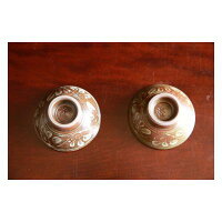 【ふるさと納税】【伝統工芸】陶器工房ふじ3寸鉢の魚紋の重ね焼2枚セット