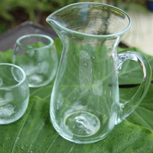 [琉球ガラス工房雫]水玉ピッチャー1個&水玉タルグラス2個セット