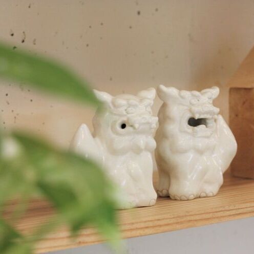 [datta.沖縄南の島陶芸工房]沖縄の海砂のモダンシーサー