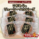 【ふるさと納税】沖縄県産黒毛和牛とあぐー豚を100%使用したこだわりのジューシーハンバーグ100g×6個【配送不可地域：離島】【1111276】