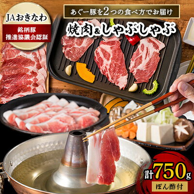 【ふるさと納税】あぐー豚を2つの食べ方でお届けします(焼肉&しゃぶしゃぶ)【配送不可地域：離島】【1148900】