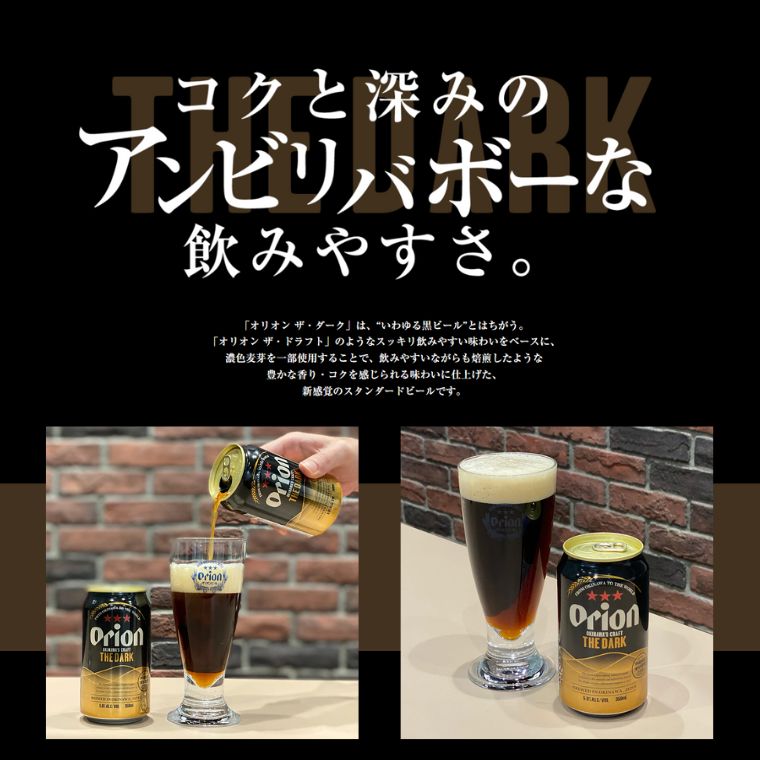 【ふるさと納税】ORION THE DARK　オリオン ザ・ダーク（350ml×24本）限定品 ビール 缶ビール 生ビール オリオンビール 缶ビール ラガー お酒 発泡酒 アルコール 沖縄県 中城村 送料無料 贈答 贈り物 人気 ギフト