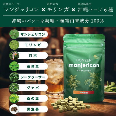 【ふるさと納税】マンジェリコンタブレット[モリンガと沖縄ハーブ6種配合]【有機JAS認証】(250mg×90粒)【1775899】