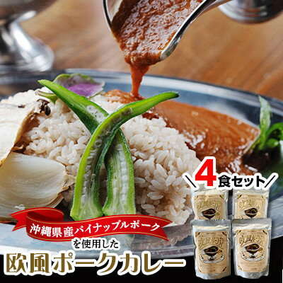 9位! 口コミ数「0件」評価「0」沖縄県豚パイナップルポーク欧風カレー4食セット【1166971】