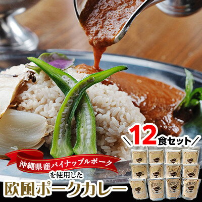 13位! 口コミ数「0件」評価「0」沖縄県豚パイナップルポーク欧風カレー12食セット【1166974】