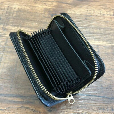 【ふるさと納税】ジャバラ式コインケース(ブラック)【1388580】