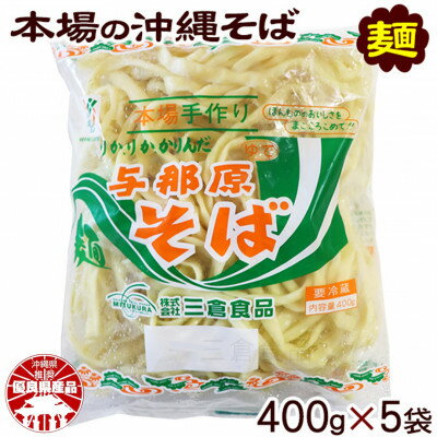 【ふるさと納税】与那原そば400g×5袋(通常めん)【配送不