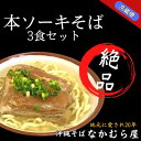 【ふるさと納税】本ソーキそば(太麺・3食セット)沖縄そば【配送不可地域:離島】【1471001】