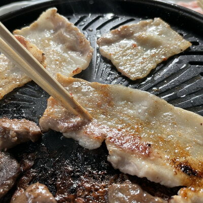 【お歳暮ギフト・無地熨斗】パイナップルポーク 焼肉 バラ&ロース食べ比べ 合計800g【配送不可地域：離島】【1692035】