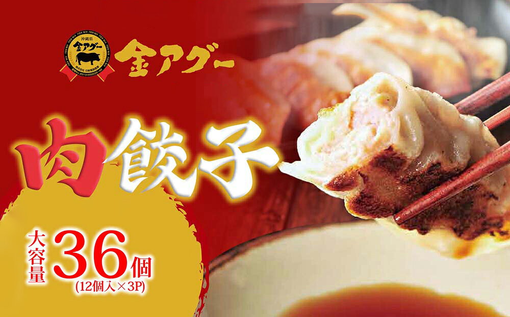 沖縄県産 金アグー 肉餃子 まんぷく 36個入り 12個×3パック