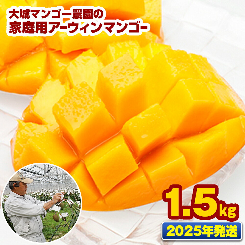 【2024年発送】大城マンゴー農園の家庭用アーウィンマンゴー1.5kg