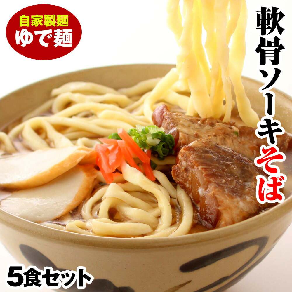 軟骨ソーキそば ゆで麺5食セット