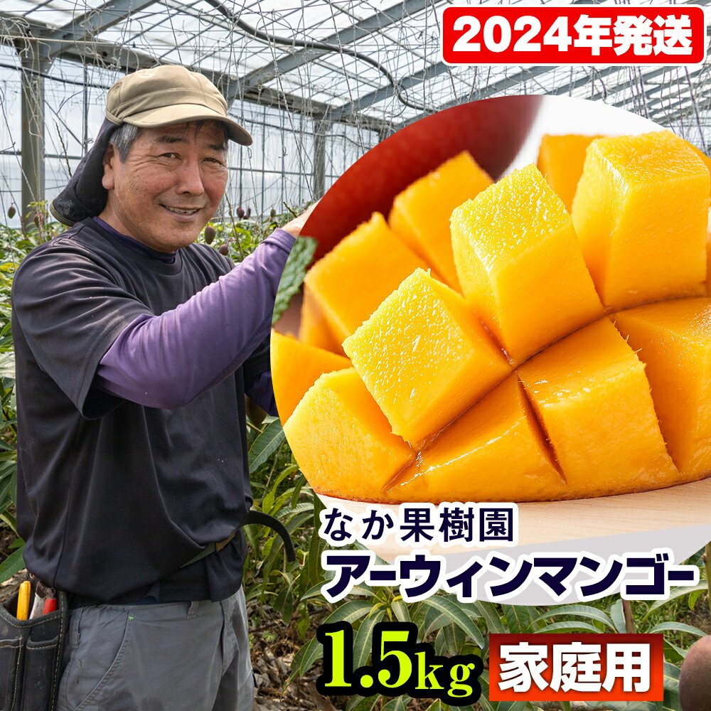 【2024年発送】なか果樹園　家庭用　アーウィンマンゴー1.5kg