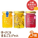 【ふるさと納税】「しらかわファーム」ジャム「手づくりまるごとジャム3種」-3個 詰め合わせ セット マンゴー ドラゴンフルーツ パッションフルーツ 南国 手作り...