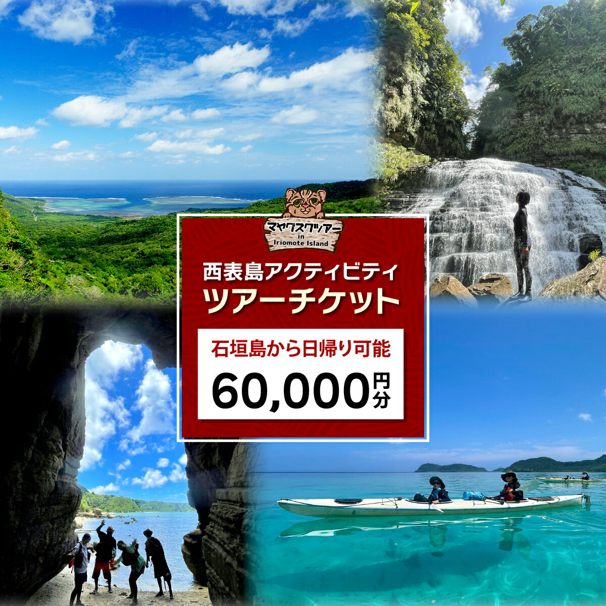 【ふるさと納税】旅行券 沖縄 チケット 西表島 アクティビティ ツアーチケット 60,000円 旅行クーポン 旅行 体験 観光 クーポン 【 竹富町 】