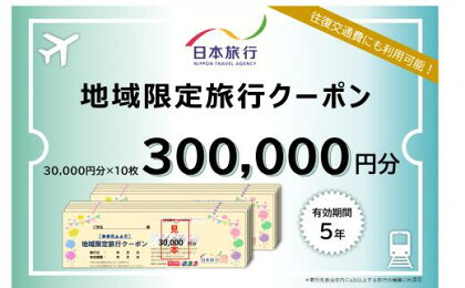 日本旅行　地域限定旅行クーポン【300,000円分】　【 旅行 チケット 旅行 宿泊券 】