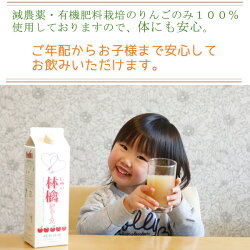全額返金保証減農薬100%無添加りんごジュース1000ml×6本ストレート長野リンゴジュースギフト紙パックパック小山SSS