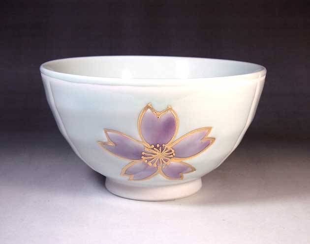 有田焼 染錦金彩桜絵ご飯茶碗 陶芸作家 藤井錦彩 作