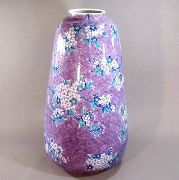 有田焼・伝統工芸・総手描き金彩青海波桜絵特大花瓶陶芸作家 藤井錦彩 作