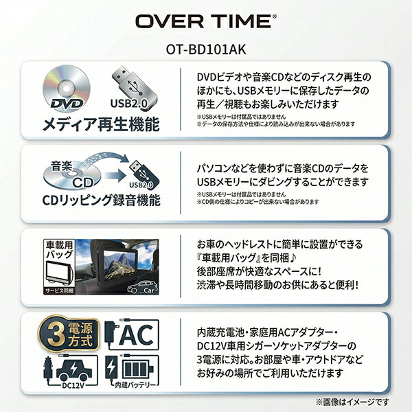 ポータブルDVDプレーヤー 10.1インチ B...の紹介画像3