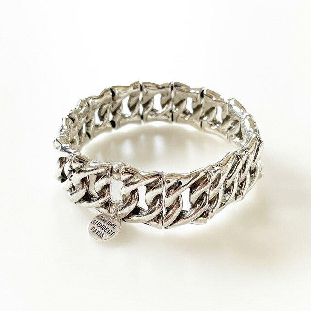 ★初入荷★【PHILIPPE AUDIBERT/フィリップオーディベール】Gourmette Bracelet, pewter silver plated,