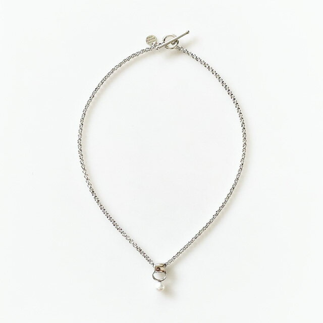 フィリップ オーディベール ★再入荷★【PHILIPPE AUDIBERT/フィリップオーディベール】 Liana necklace glass pearl brass silver plated,