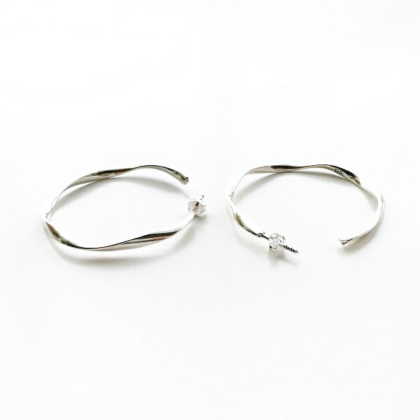 ★再入荷！★【PHILIPPE AUDIBERT/フィリップオーディベール】Charlee earring M brass silver color,フープ ピアス イヤリング ベーシック シルバー オシャレ 人気 シンプル ジュエリー アクセサリー ブランド