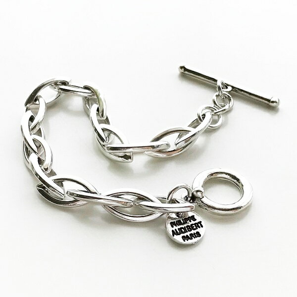 ★人気モデル入荷!★【PHILIPPEAUDIBERT/フィリップオーディベール】Eltonbracelet,brasssilvercolor,チェーンブレスレットベーシックシルバーオシャレ人気シンプルジュエリーアクセサリーブランド
