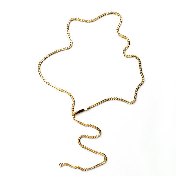 ★再入荷★X GRAND IDENTITY NECKLACE LASSO NARROW 925 AG, GOLD-PLATED