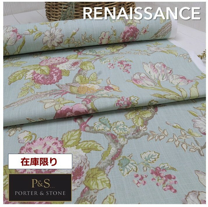 Rakuten - イギリス　花柄商品名：RENAISSANCE/duckeggブランド名：P＆S/イギリス＊50cm以上10cm単位＊プリント・綿100％・ハンドメイド・コットン・生地・布・輸入生地