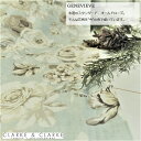 イギリス バラ柄商品名：GENEVIEVE/mineral ブランド名：CLARKE＆CLARKE（クラーク＆クラーク） 50cm以上10cm単位 輸入生地 綿100％ カルトナージュ 布 大柄 花柄 ブルー 水色 カントリー マスク エコバッグ トートバッグ 人気