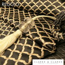 輸入生地 幾何学柄商品名：Reggio/Ebony ブランド名：CLARKE＆CLARKE(クラーク＆クラーク）＊ハーフカット＊50cm以上10cm単位イギリス 生地 刺繍 カルトナージュ 茶箱 黒 ブラック ゴールド エレガント 財布 巾着 カット バッグ