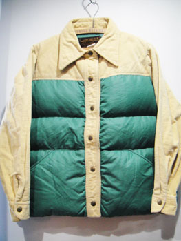 【送料無料】【あす楽】【中古】 80’S エディーバウアー Eddie Bauer リップストップ/ネルシャツ 切り返しダウンジャケット ☆サイズ：S位☆ RM-716