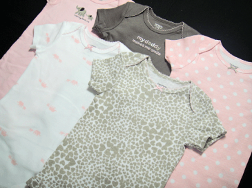 【あす楽】【新品】カーターズ(Carter's) ボディスーツ・ロンパース(半袖) インナーに最適!新生児・ベビー用・肌着 バラ売り(単品)KNC-221