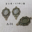 ＊金古美チャーム＊ボコボコ枠　3個セット（A-74）