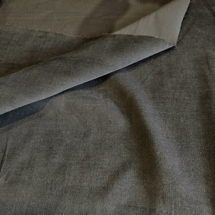 ＜布帛生地＞細コーデュロイ＊グレー(M170)