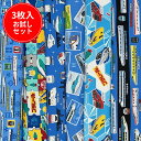 【縦約45~50cm×横約50cm3枚】☆3枚入 プラレール+新幹線 お試しセット☆【福袋 入園 通園 入学 通学 手作り ハンドメイド お買い得 キャラクター 生地 布】